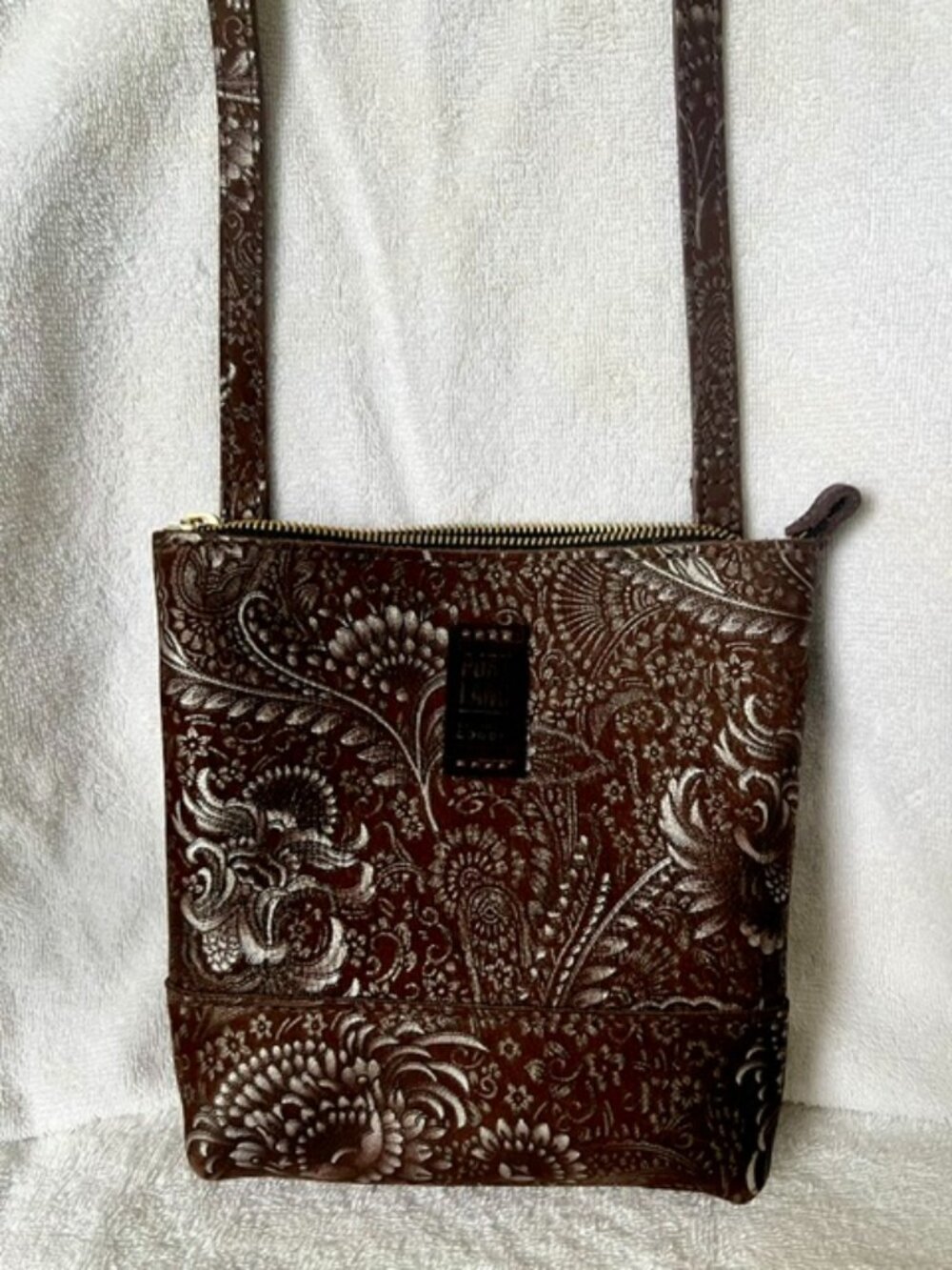 BNNU Portland Leather Festival Crossbody Bag Limited Edition in Sepia